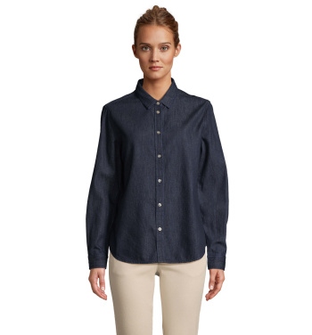 BENNETT WOMEN DENIM SHIRT, Brut Denim, S, produktbild (4)