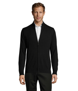 GORDON HERR ZIPPED CARDIGAN, Svart, S, produktbild (4)