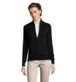 GORDON DAM ZIP CARDIGAN, Svart