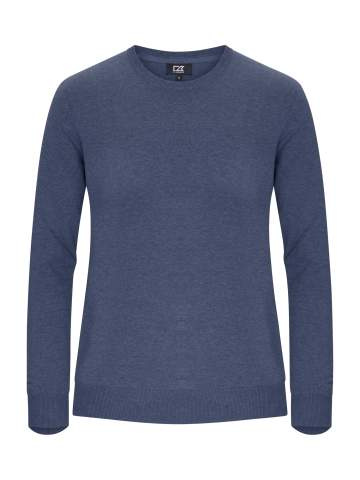 Oakville – sweatshirt med rund hals (dam), Marinblå melerad - Cutter & Buck (1)