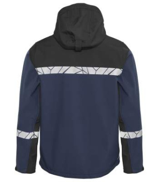 7400 9910-VIZ – softshelljacka, Marinblå/Svart - ProJob (4)