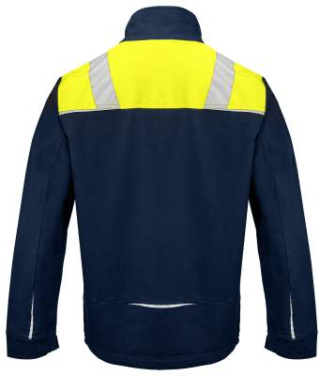 5437 COTTON – jacka, Marinblå/Gul – ProJob (3)