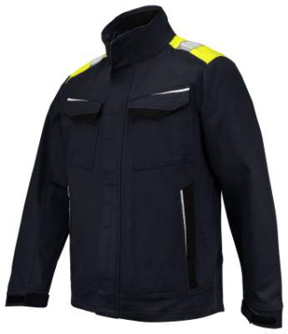 5437 COTTON – jacka, Svart/Gul – ProJob (2)