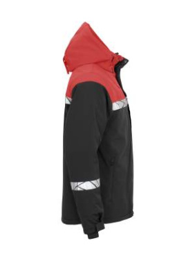 7413, PADDED 9910-VIZ – softshelljacka, Svart/Röd - ProJob (2)