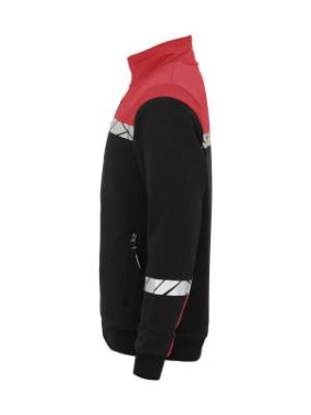 7102 1/2 ZIP 9910-VIZ – sweatshirt, Svart/Röd - ProJob (4)