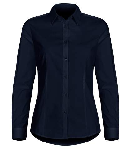 Stretch L/S – skjorta (dam), Mörk marinblå - Clique (1)