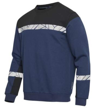 7101 9910-VIZ – sweatshirt, Marinblå/Svart - ProJob (4)