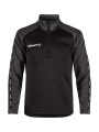 Squad 2.0 Halv Zip Jr, Svart granit