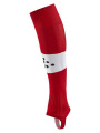 Pro Control Stripe W-O Foot Senior – strumpor, Klarröd/vit
