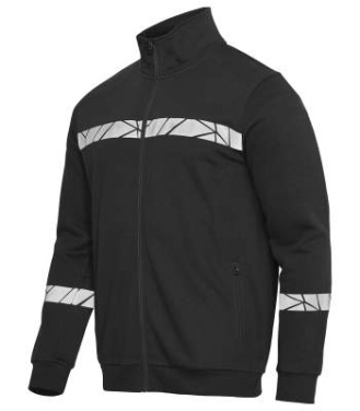 7103 ZIP 9910-VIZ – sweatshirt, Svart - ProJob (4)