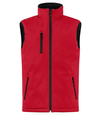 Padded Softshell – väst, Röd – Clique (1)