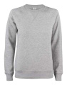 Premium OC – sweatshirt med rund hals (dam), gråmelerad