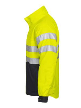 6407 EN ISO 20471 CLASS 3 – vadderad jacka, Gul/Marinblå – ProJob (4)