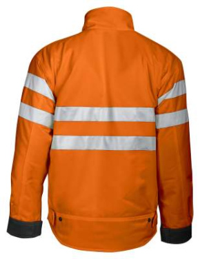 6407 EN ISO 20471 CLASS 3 – vadderad jacka, Orange/Svart – ProJob (2)