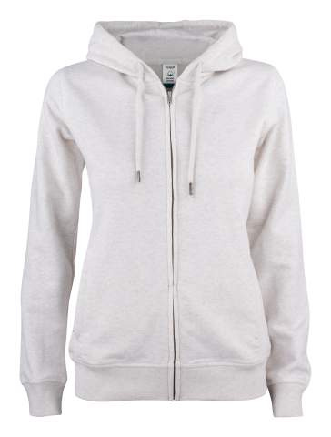 Premium OC Hoody – tröja med hel dragkedja (dam), Naturmelerad - Clique (1)