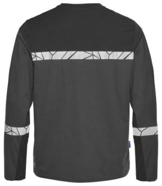 7002 LONG SLEEVE 9910-VIZ – T-shirt, Grå/Svart - ProJob (3)