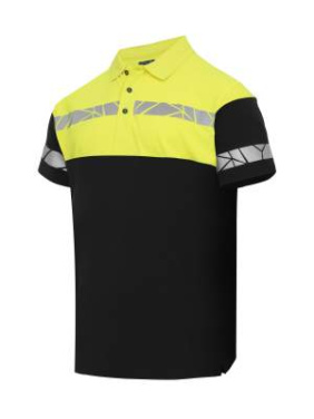 7003 9910-VIZ – pikétröja, Svart/Gul - ProJob (4)