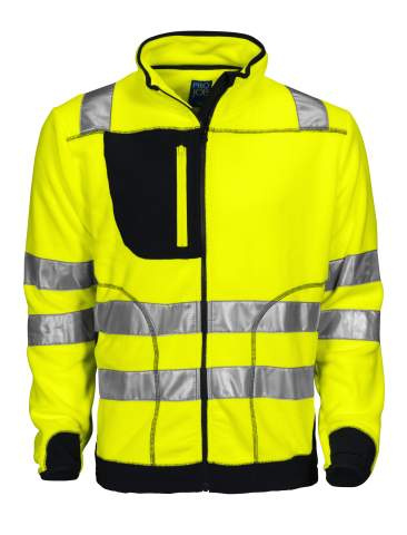 6303 EN ISO 20471 CLASS 3/2 – fleecejacka, Gul/Svart – ProJob (1)