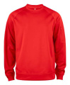 Basic Active – sweatshirt med rund hals, röd