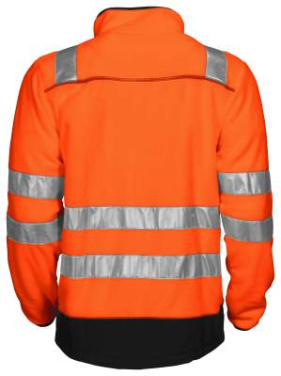 6303 EN ISO 20471 CLASS 3/2 – fleecejacka, Orange/Svart – ProJob (2)