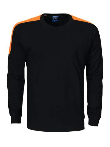 2020 LONG SLEEVED – T-shirt, Svart/Orange – ProJob (1)