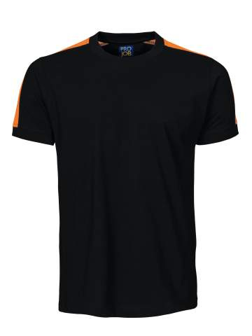 2019 – T-shirt, Svart/Orange – ProJob (1)