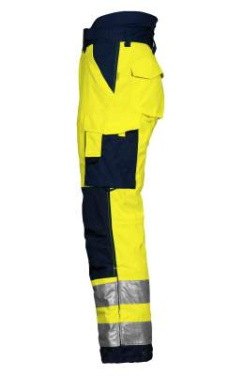 6514 – byxor, EN ISO 20471 CLASS 2, Gul/Marinblå - ProJob (4)