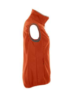 Basic Softshell Ladies – väst, blodapelsin – Clique (3)
