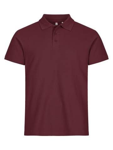 Basic – pikétröja, vinröd – Clique (1)