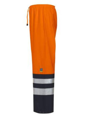 6504 RAIN EN ISO 20471 CLASS 2 – byxor, Orange/Marinblå – ProJob (3)