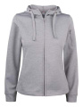 Basic Active Hoody – tröja med hel dragkedja (dam), gråmelerad