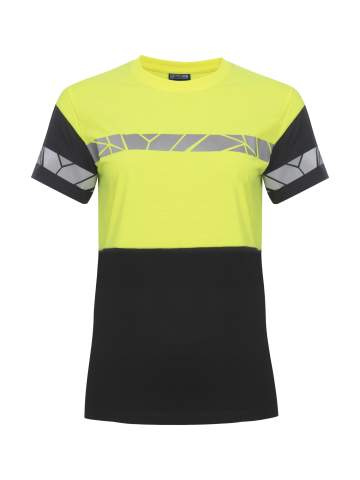 7005 9910-VIZ – T-shirt (dam), Svart/Gul - ProJob (1)