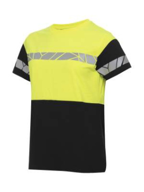 7005 9910-VIZ – T-shirt (dam), Svart/Gul - ProJob (4)