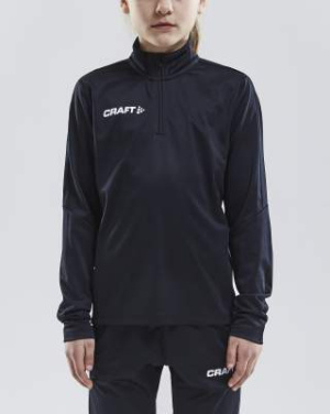 Progress Halfzip LS – T-shirt (barn), Svart - Craft (2)