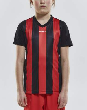 Progress Stripe – matchtröja (barn), Svart/Klarröd - Craft (2)