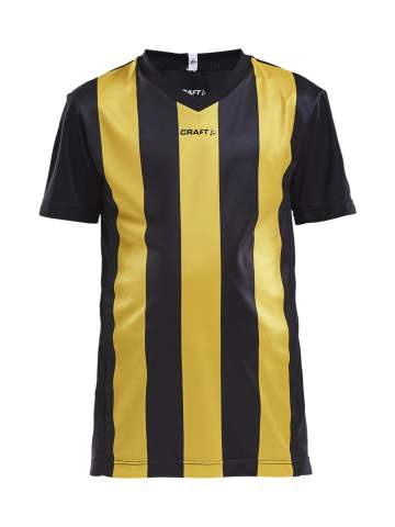 Progress Stripe – matchtröja (barn), Svart/Sverigegul - Craft (1)