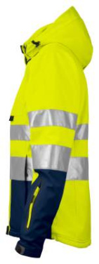 6424 EN ISO 20471 CLASS 3/2 – vadderad jacka (dam), Gul/Marinblå - ProJob (3)