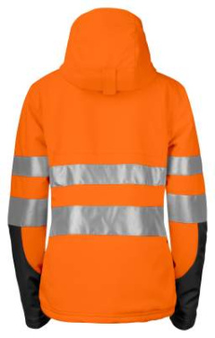6424 EN ISO 20471 CLASS 3/2 – vadderad jacka (dam), Orange/Svart - ProJob (2)