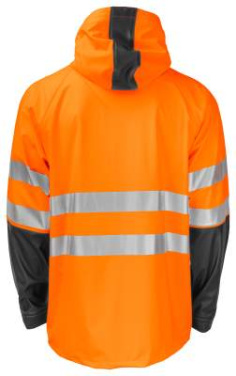 6431 RAIN JACKET EN ISO 20471 CLASS 3/2 – shorts, Orange/Svart - ProJob (2)