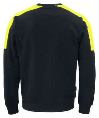 2125 – sweatshirt, Svart/Gul – ProJob (2)