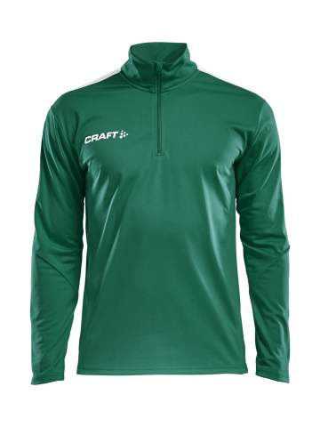 Progress Halfzip LS – T-shirt (herr), Grönt lag - Craft