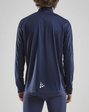 Progress Halfzip LS – T-shirt (herr), Marinblå/Sverigegul - Craft (3)