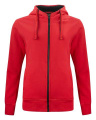 Classic Hoody – tröja med hel dragkedja (dam), röd