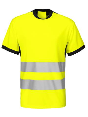 6009 EN ISO 20471 CLASS 2 – T-shirt, Gul/Svart – ProJob (1)