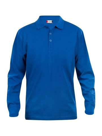Basic L/S – pikétröja (barn), kunglig blå - Clique (1)
