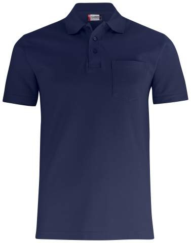 Basic Pocket – pikétröja, mörk marinblå – Clique (1)