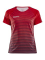 Pro Control Stripe – matchtröja (dam), Klarröd/Marinblå