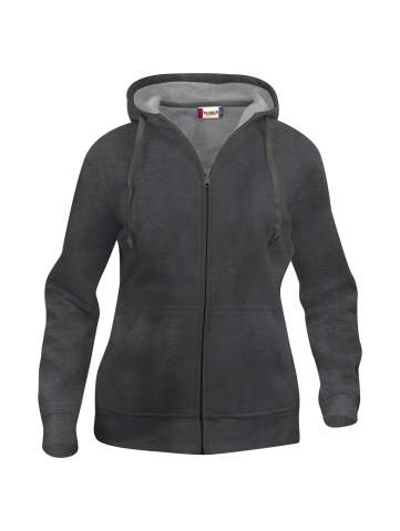 Basic Hoody – tröja med hel dragkedja (dam), antracitmelerad - Clique (1)