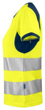 6012 EN ISO 20471 CLASS 2/1 – T-shirt (dam), Gul/Marinblå - ProJob (3)