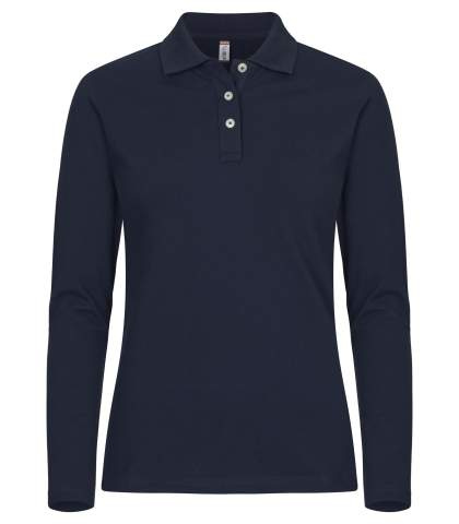 Stretch Premium L/S – pikétröja (dam), Marin - Clique (1)